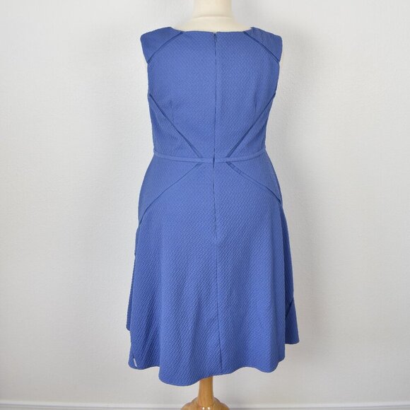 Adrianna Papell Mesh trim Fit and Flare Dress - 16W - Picture 7 of 9
